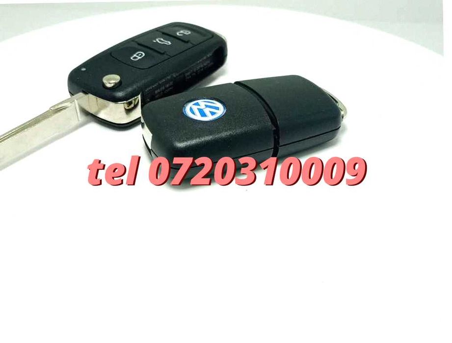 Carcasa Cheie Briceag Volkswagen Seat Skoda 3 Butoane
