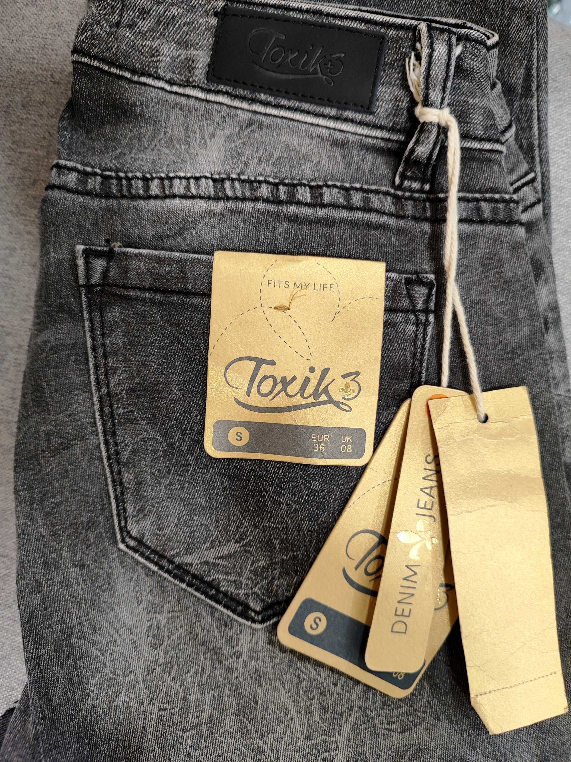 Сиви дънки Toxik 3 XS размер