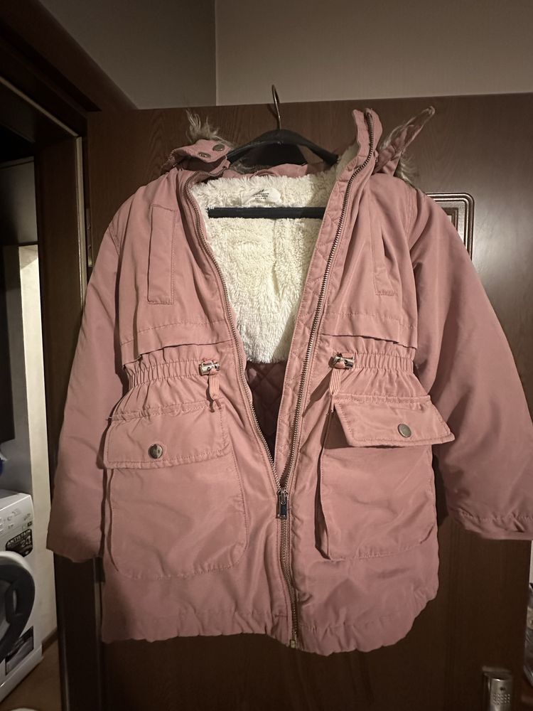 Зимно яке/парка за момиче HM, 134 р-р, Zara, guess, next