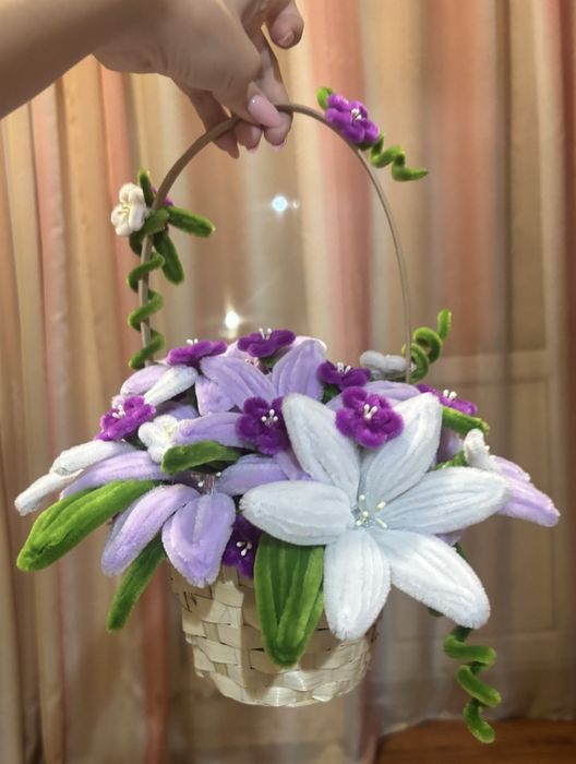 Букет из синельной проволоки