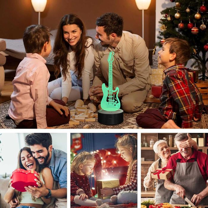 3D LED лампа за оптични илюзии с дистанционно управление и таймер