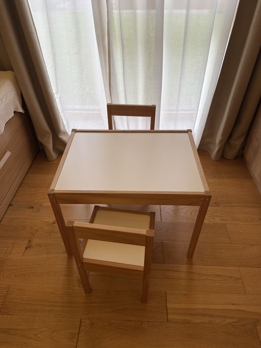 Masuta de activitati din lemn pentru copii Ikea Teinstar set