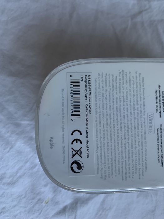 Apple Mouse Whireless mb829zm/a