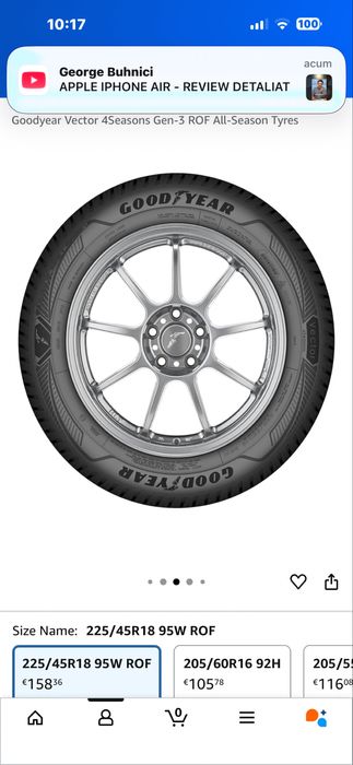 Vând 4anvelope noi goodyear vector4seasons gen3 2024