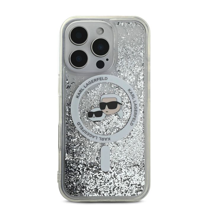 Калъф Karl Lagerfeld Liquid Glitter MagSafe iPhone 16/Pro/Pro Max
