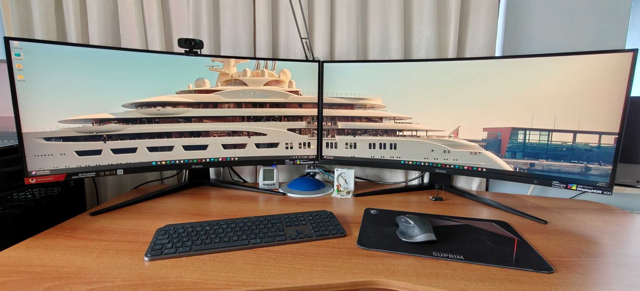 2бр ИЗВИТ 34'' Японски Монитор iiyama 1500R 3440x1440 144Hz GB3466WQSU