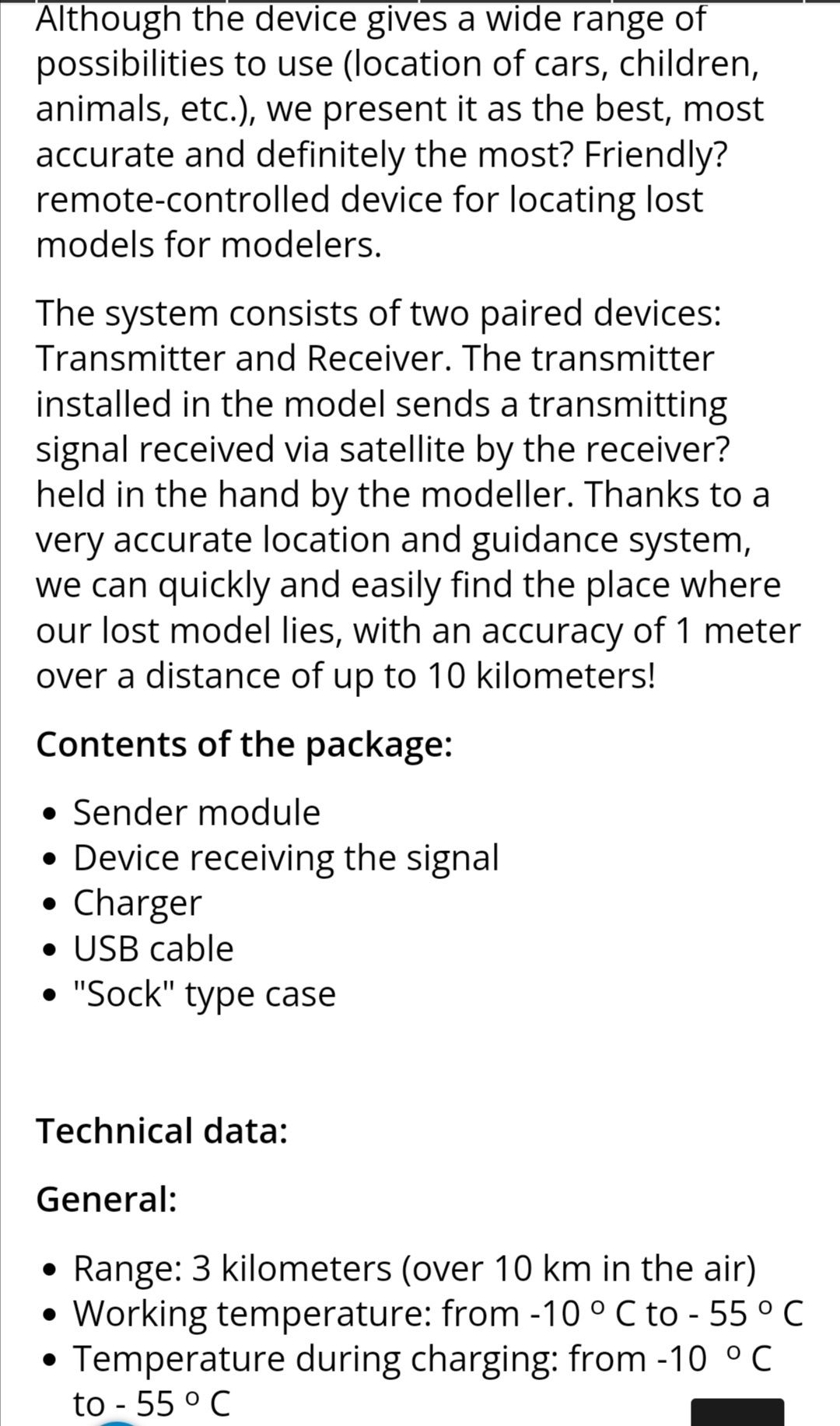 Kit GPS iCare Optimal Tracking  - transmițător și receptor