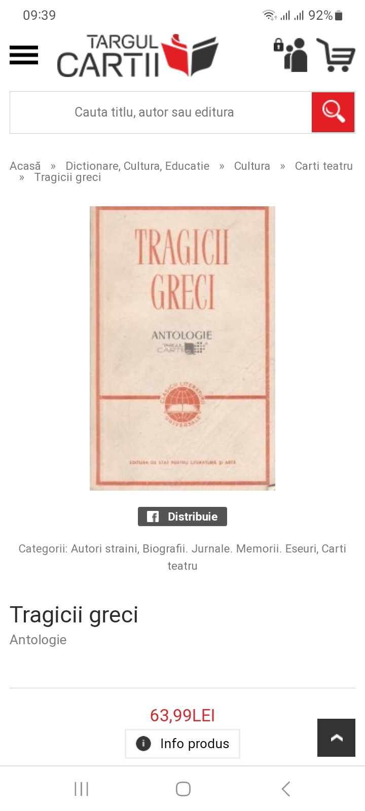 Tragicii greci editie 1958