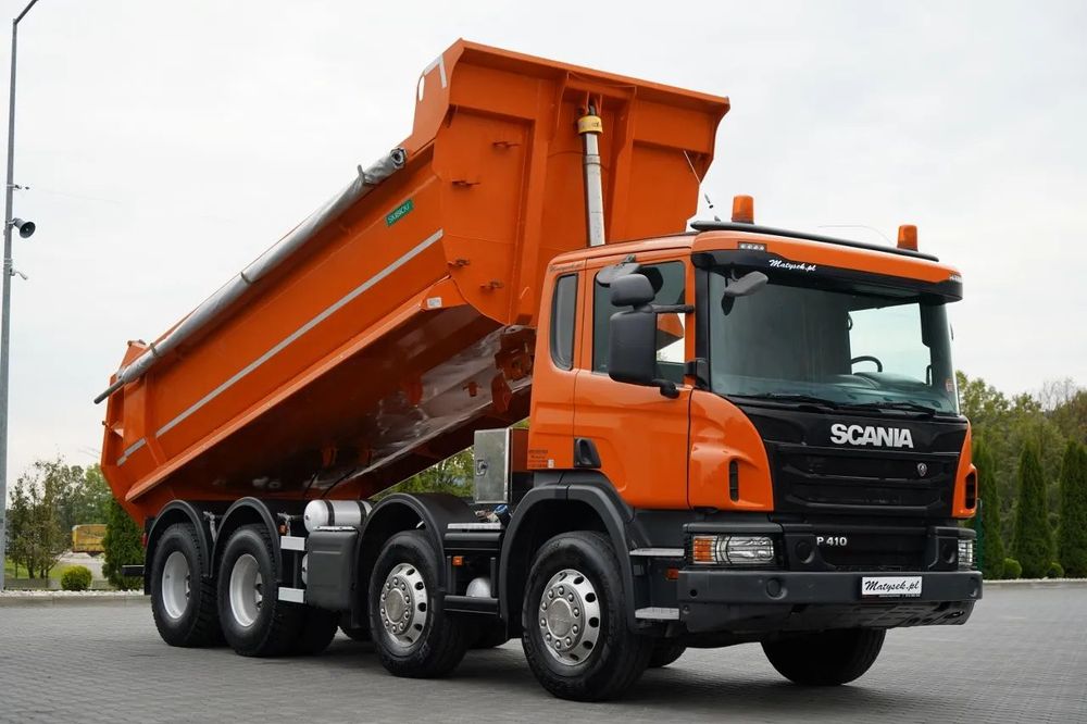 Scania P 410 / 8x4 / BASCULATOR SPATE / JANTE DIN ALIAJ / ANVELOPE 100% / MANUALĂ /