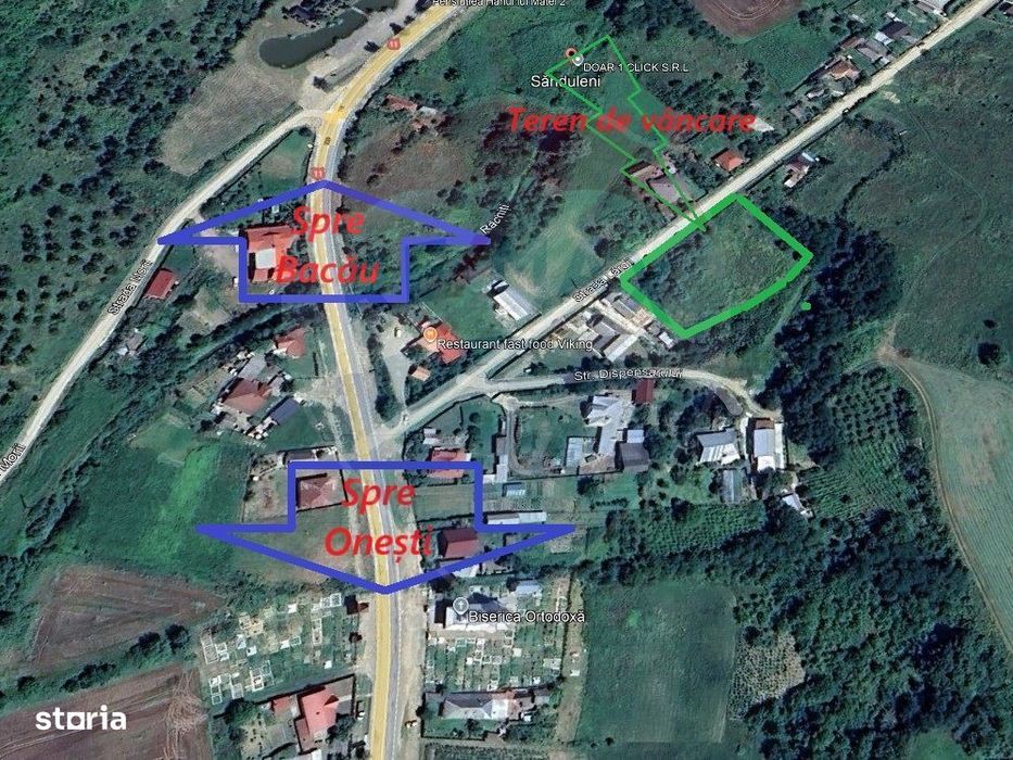Teren intravilan in Sanduleni jud. Bacau