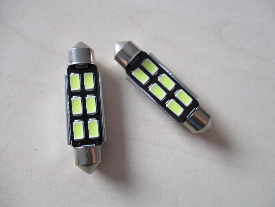 42мм и 36мм -LED крушка FESTOON - 6 SMD - Canbus - Без грешки