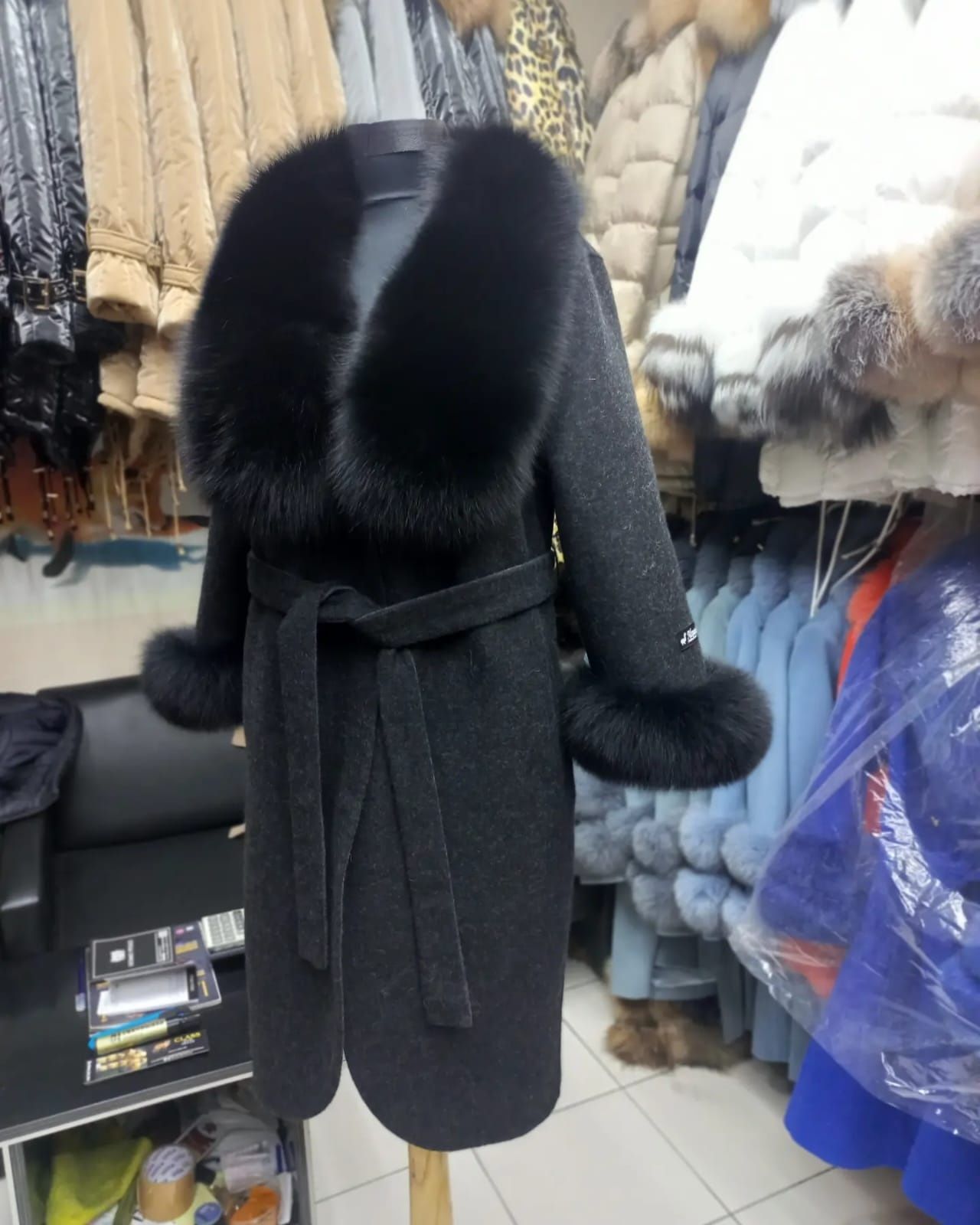 Palton Alpaca negru