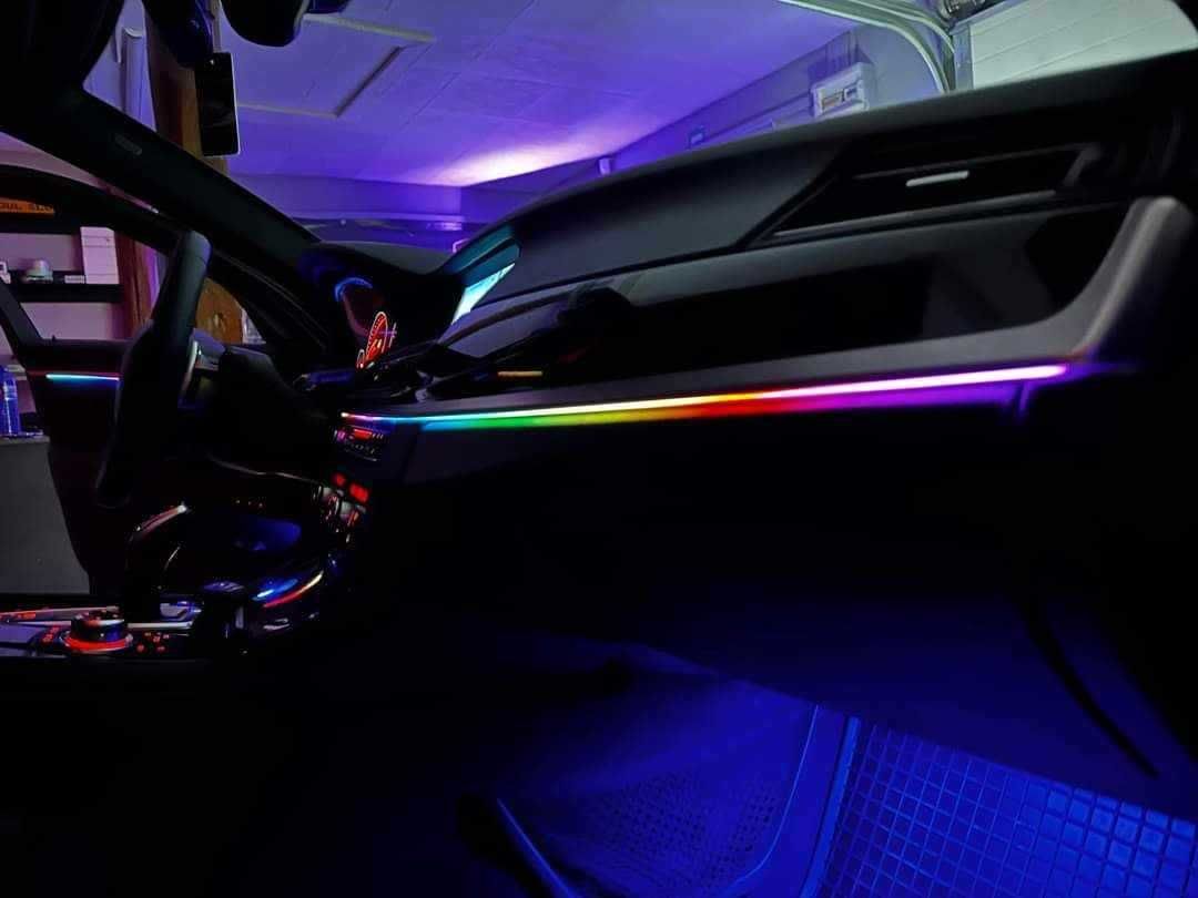 Lumini ambientale LED RGB tip OEM pt BMW/VW/Mercedes/Audi+montaj