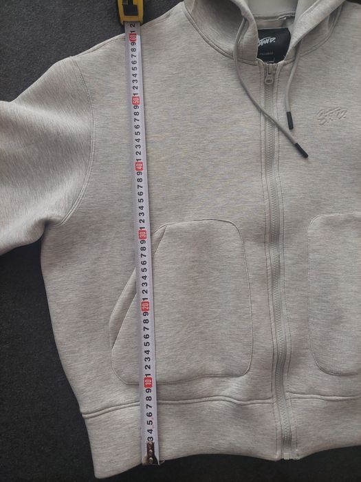 Pull&Bear STWD neoprene-effect hoody in light gray