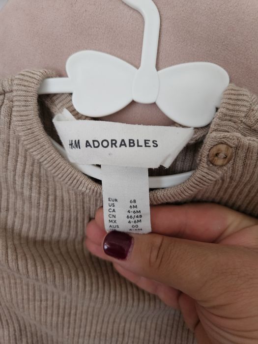 Salopeta set dresuri lana merinos H&M Little dutch