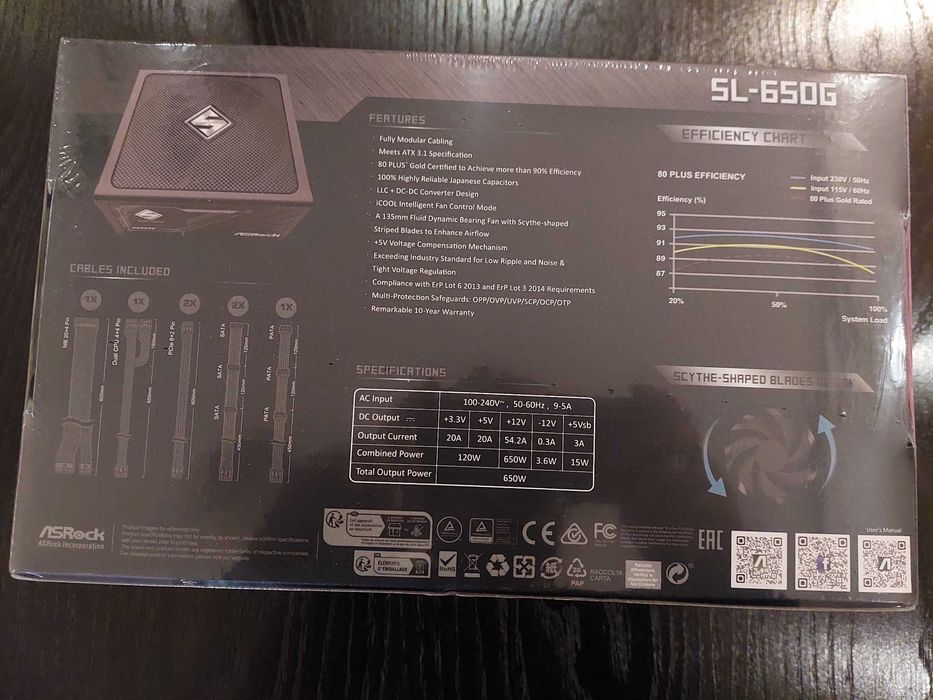 ASRock SL-650G 650W захранване