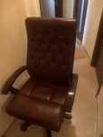 Scaun de piele birou, culoare visiniu