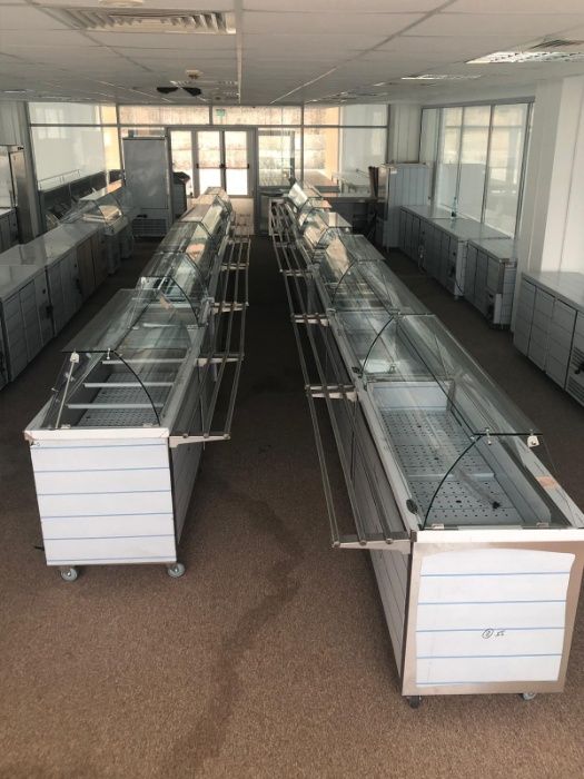 Linii de autoservire Vitrine calde reci