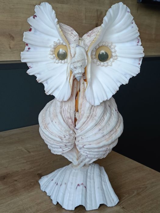 Statuetă bufniță din scoici marine