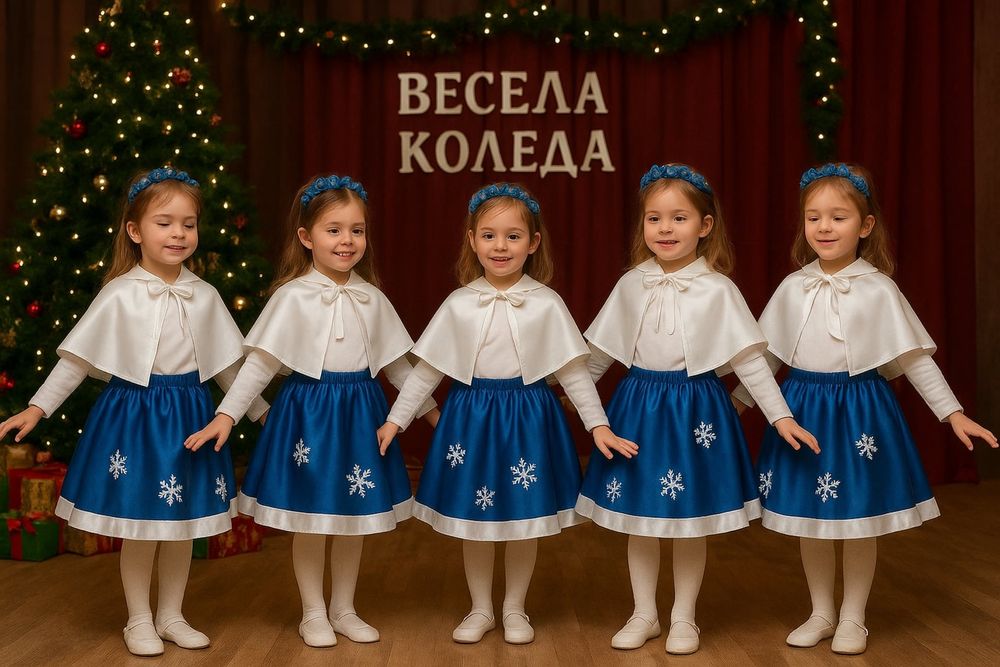 Детски Коледни костюми пола намерало доадема