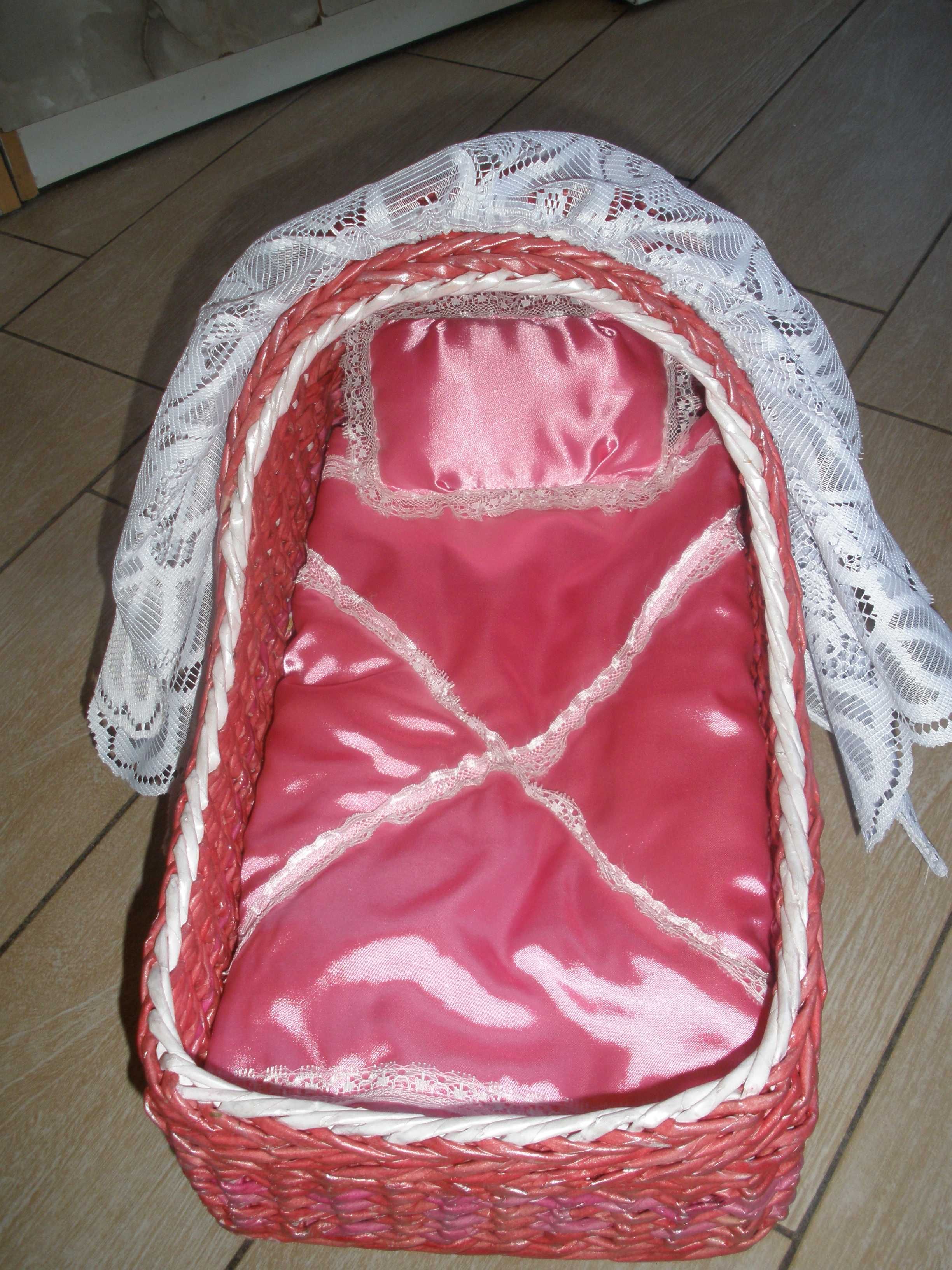 кроватка -качалка для кукол плетеная новая