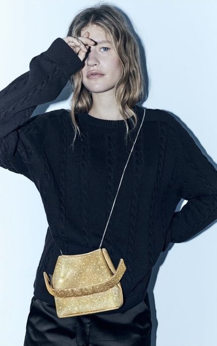 Чанта с камъни Zara чисто нова