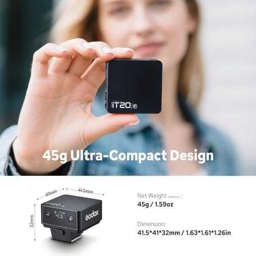 Нова Godox iT20F Fuji TTL мини светкавица, 45g, 700 светвания, USB-C