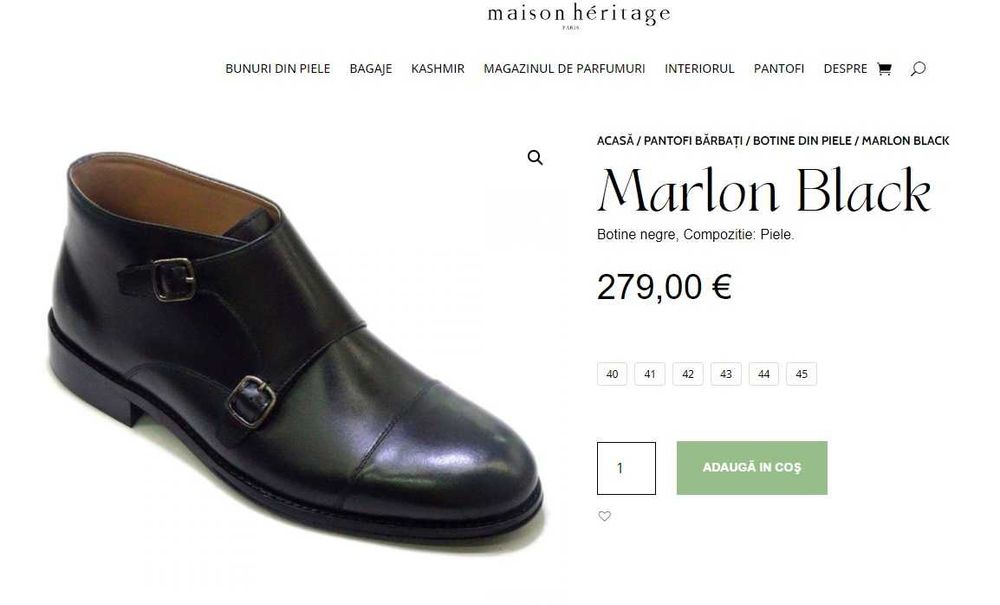 Ghete monk 42 de lux lucrate manual Maison Heritage NOI piele naturala