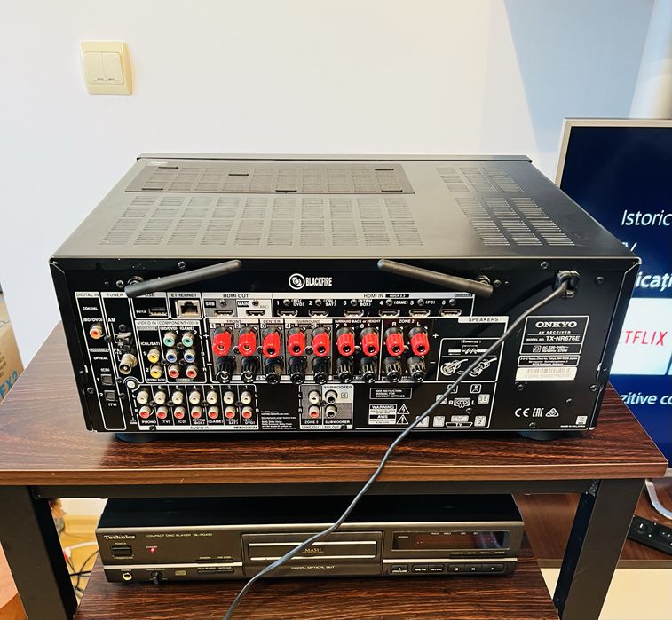 Receiver 7.2 Onkyo TX NR 676E Dolby Atmos Bluetooth Wifi Arc