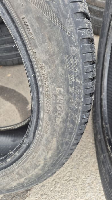 215 55 18 4бр зимни гуми континентал дот 19 6мм граифер без лепенки