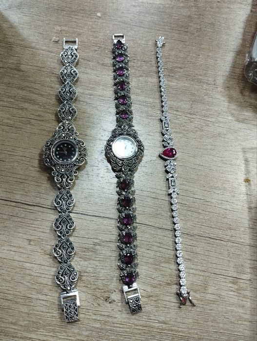 Серебро Часы , браслеты новые