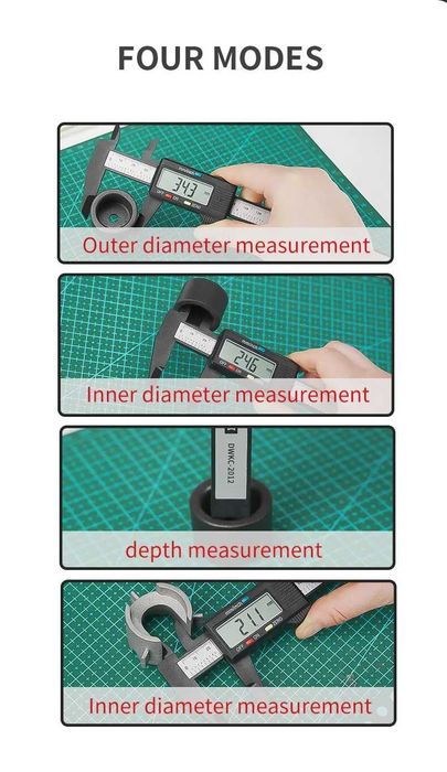 Subler electronic DELIXI display digital carbon 150mm+ baterie rezerva