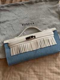 Kuseva чанта с ресни, дънкова