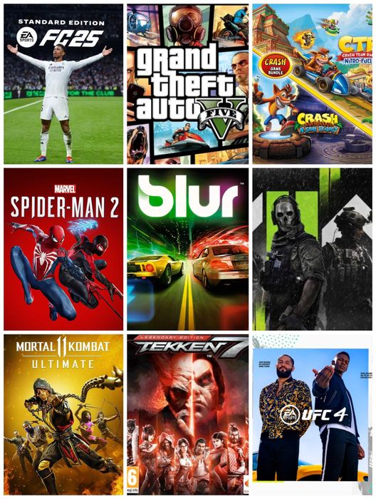 Playstation Топ запись игр на Ps3 Ps4 Ps5 uchun Top o'yinlar FC26 GTAV