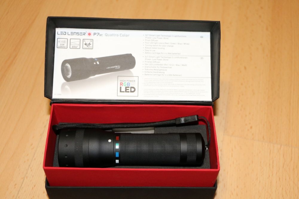 фенер LED Lenser, 220 лумена, 4 цвята, внос от Германия