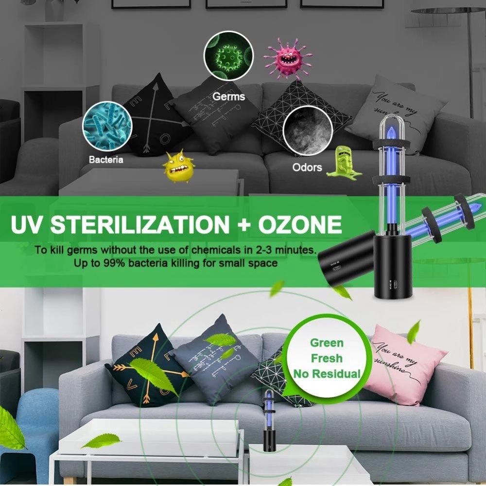 Lampa ultravioleta cu ozon,portabila împotriva bacteriilor și virusuri