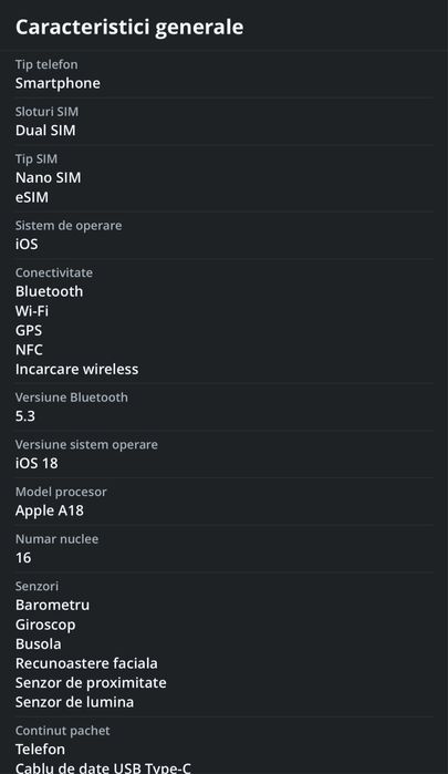 Iphone 16 nou,sigilat