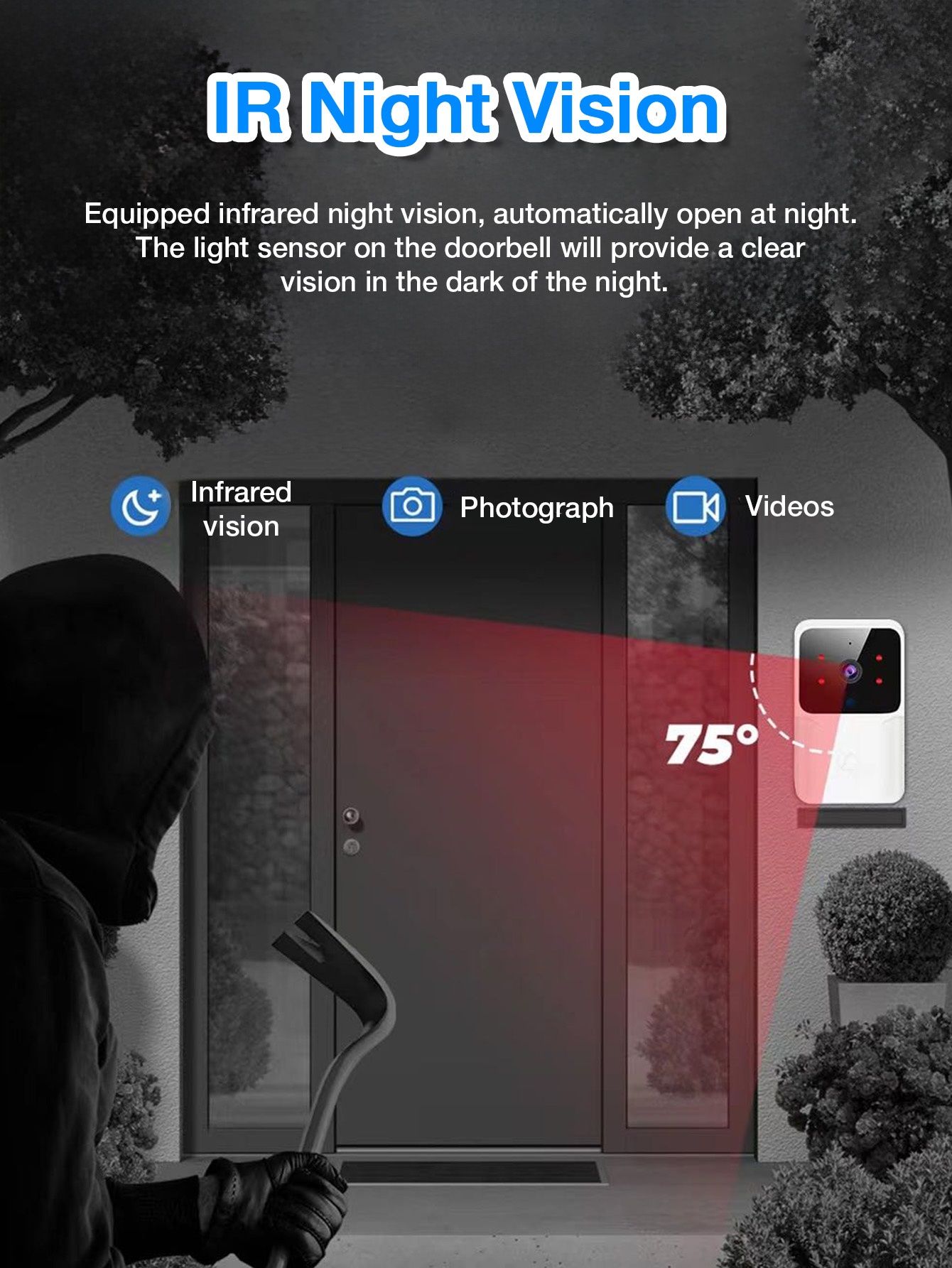 Kement M6 Smart WiFi 2.4 видео звънец с функция домофон