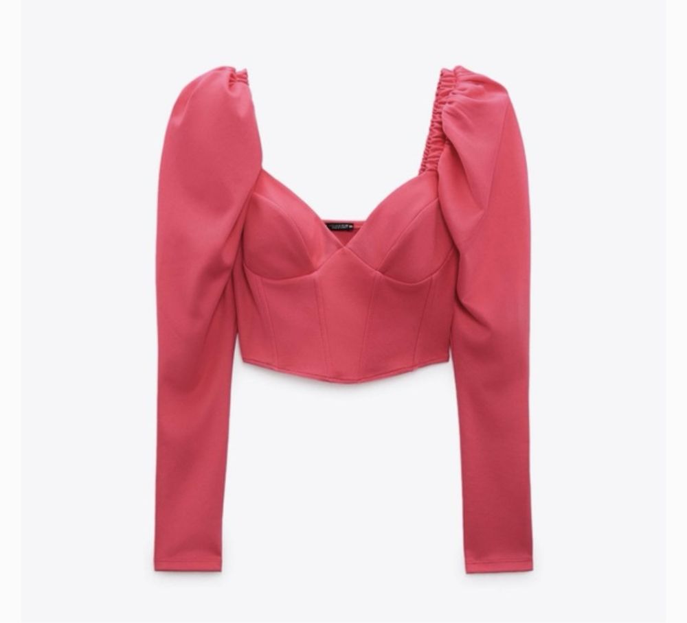 ZARA розов топ корсет