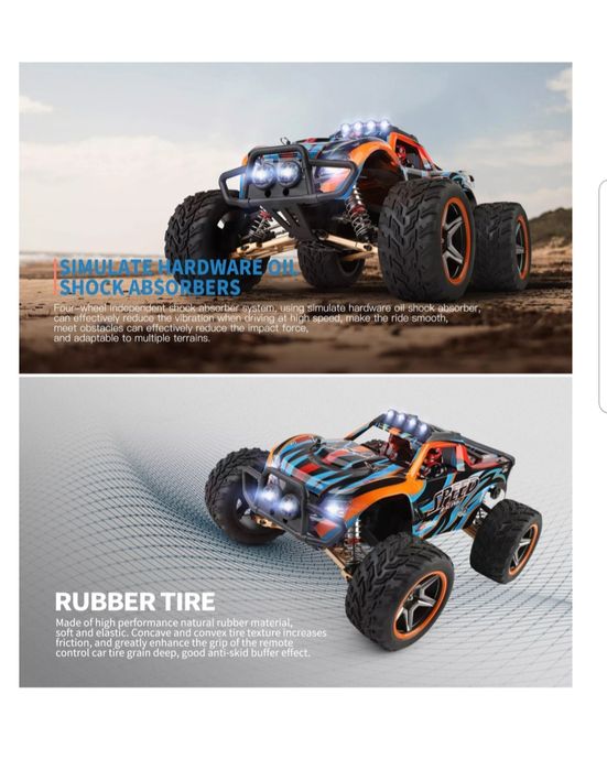 Masina radiocomandata MT 4x4 WLToys 1:10, 45km/h, piese aliaj