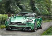 Desen/Tablou Aston Martin Vanquish, Dimensiune A3