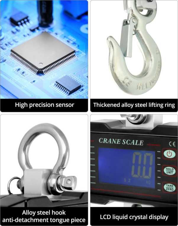 Cântar digital suspendat QWORK® 1000 KG