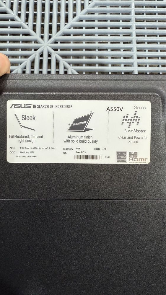 Laptop Asus 500GB SSD 4GB RAM