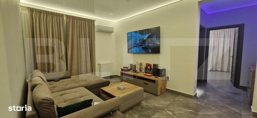 Apartament 3 camere, 62,6 mp,  finisaje Premium, mobilat si utilat sma