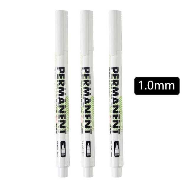 Бял перманентен маркер 1.0мм или автоматичен молив 1.5мм пиромолив