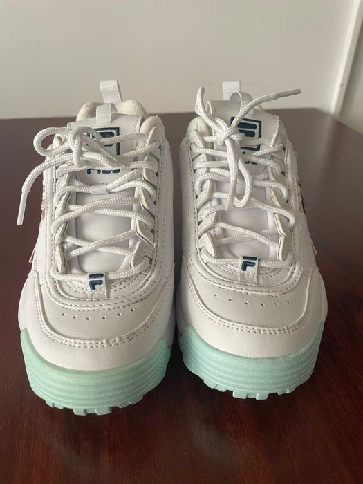 Adidași FIla Disruptor Flower WMN White/Blue Glass, mărimea 38