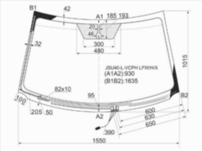 Стекло лобовое с обогревом щеток TOYOTA HIGHLANDER/KLUGER 07-13 Toyota