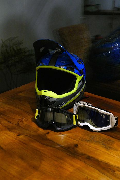 Cască Z1R Rise S + Ochelari 100% + Husqvarna