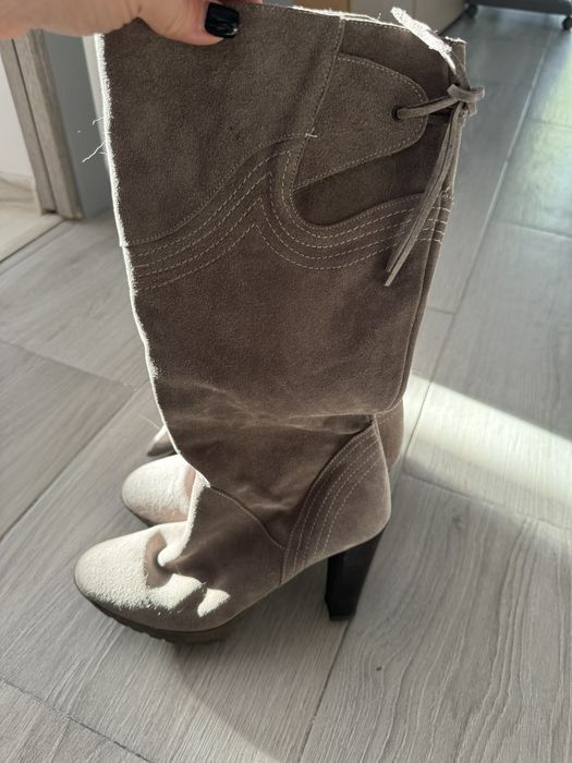 Cizme piele intoarsa dama
