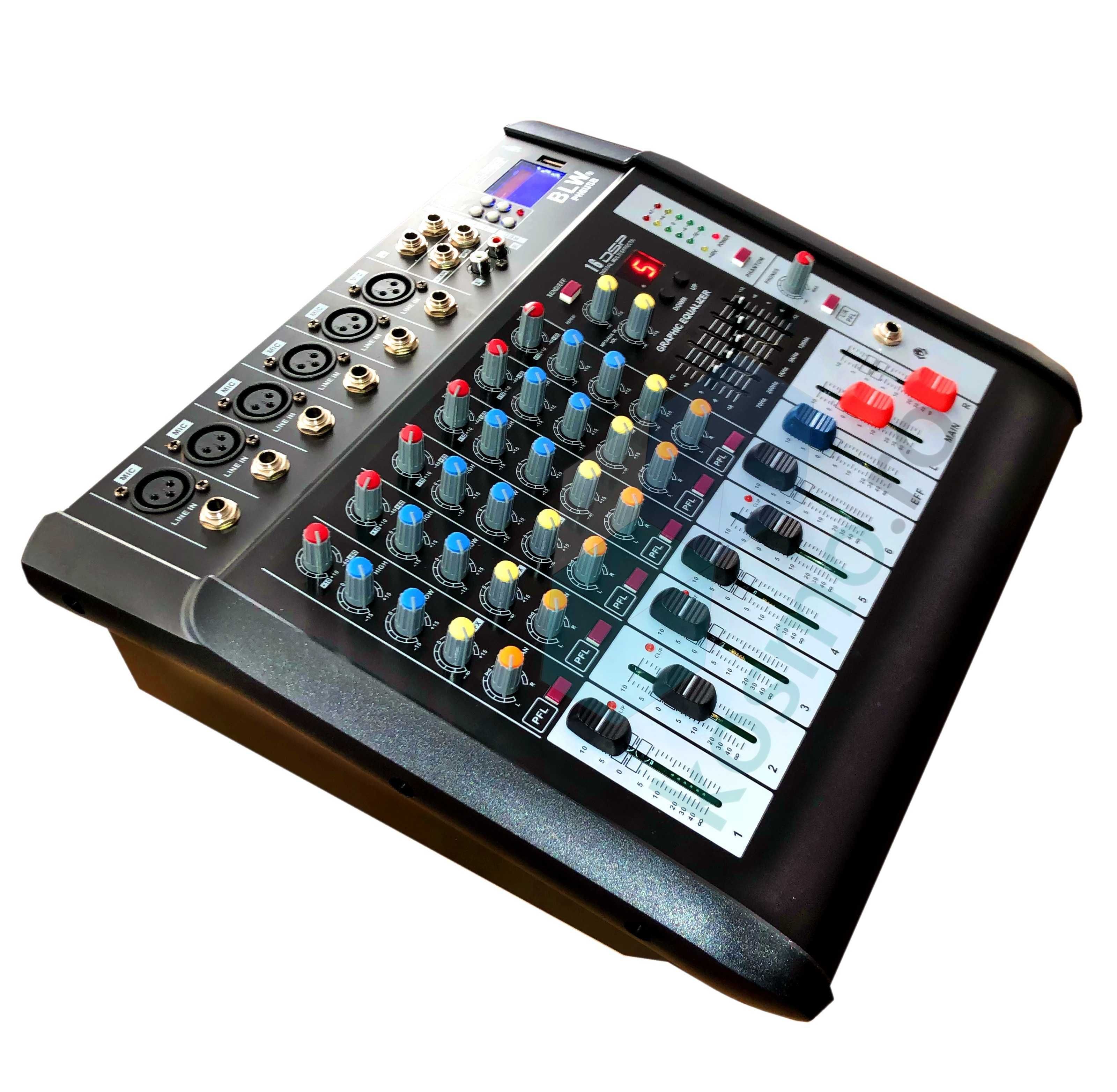 Mixer audio amplificat consola DJ Bluetooth 4/6/8/12 canale 500W/1000W